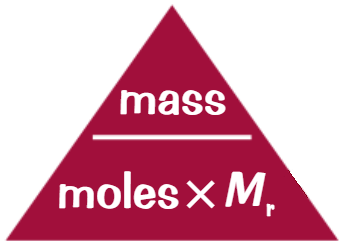 <p>Number of Moles = Mass in g / M<span>ᵣ</span></p>