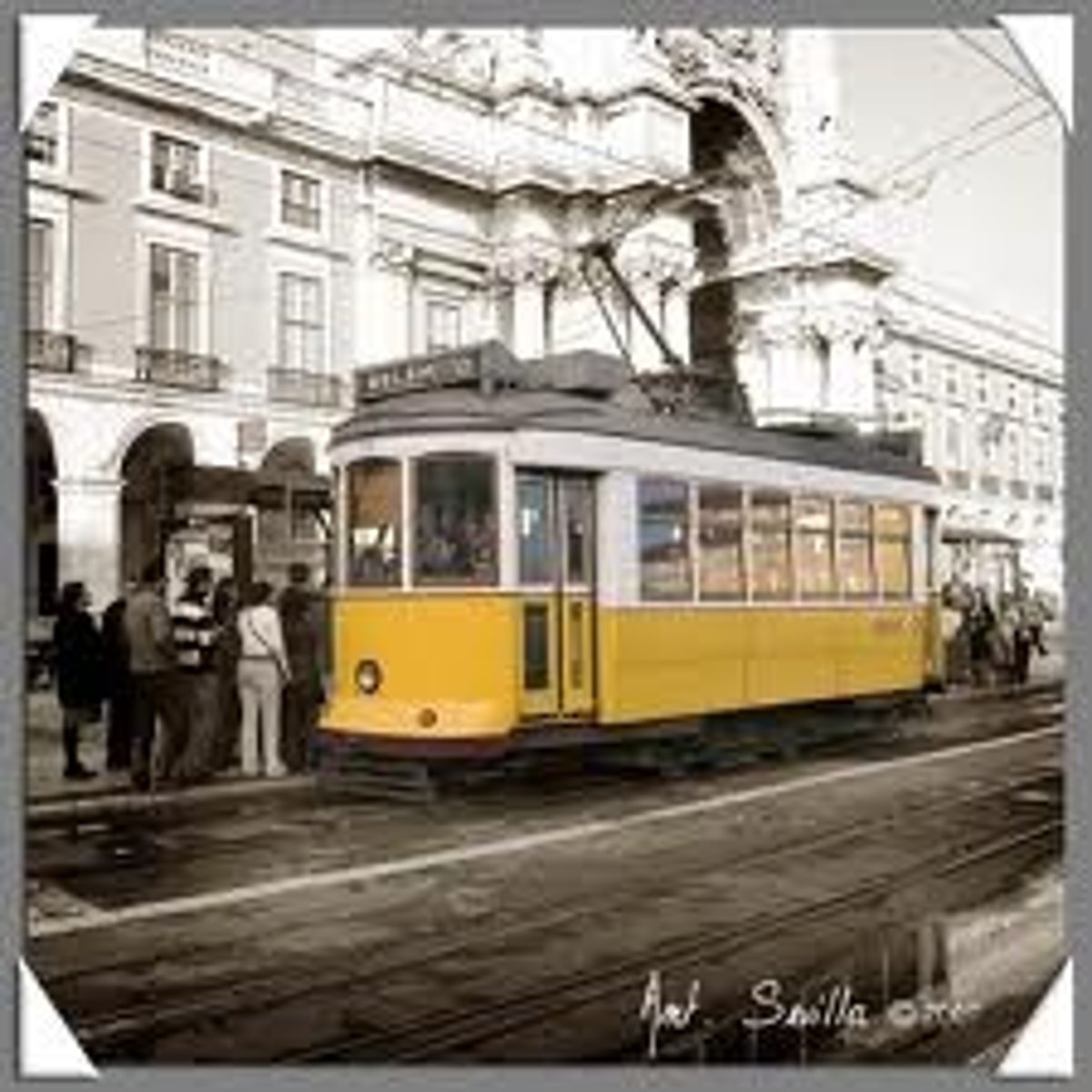 <p>Tramway apparait à New York (hippomobile)</p>