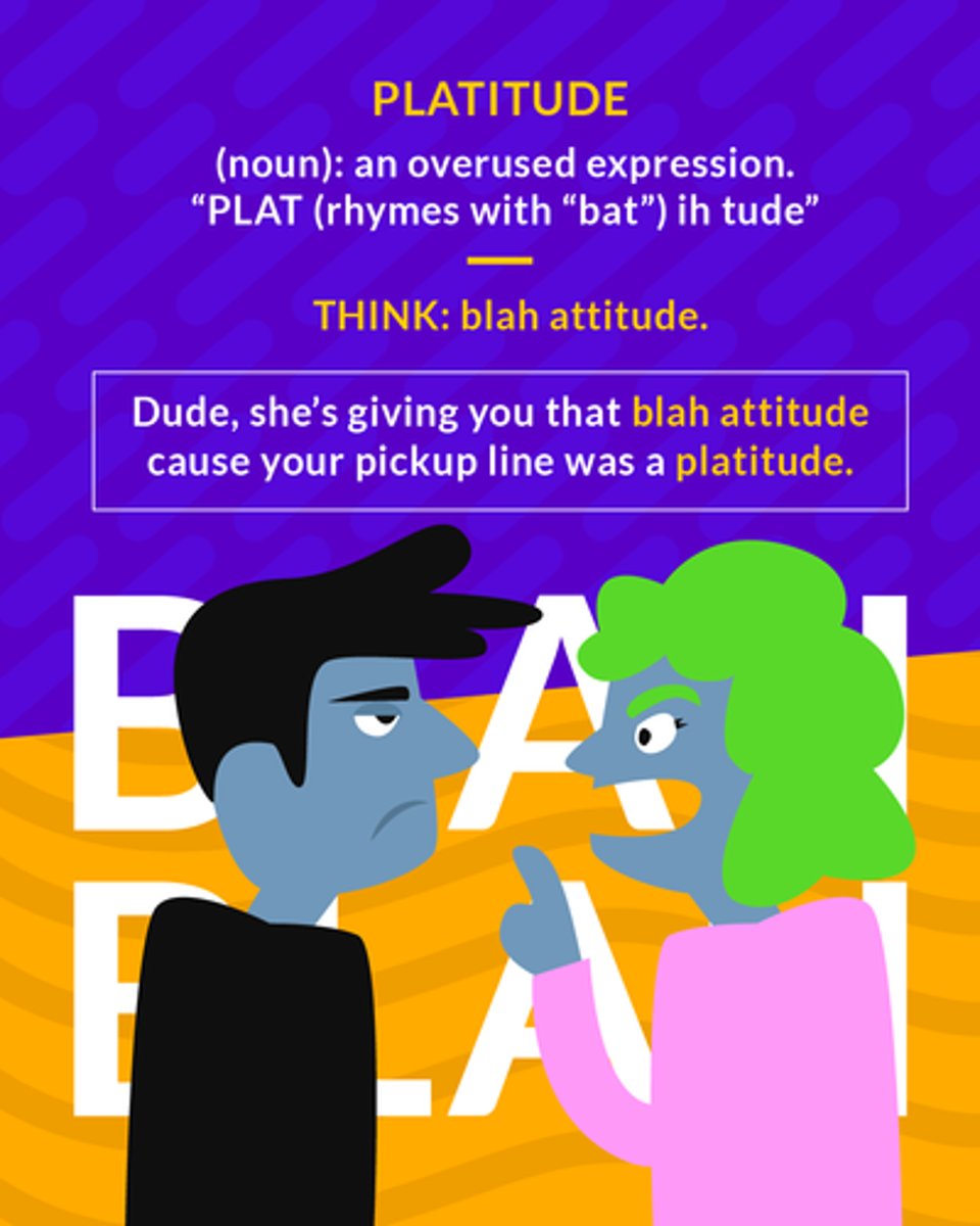 <p>stale; overused expression</p>