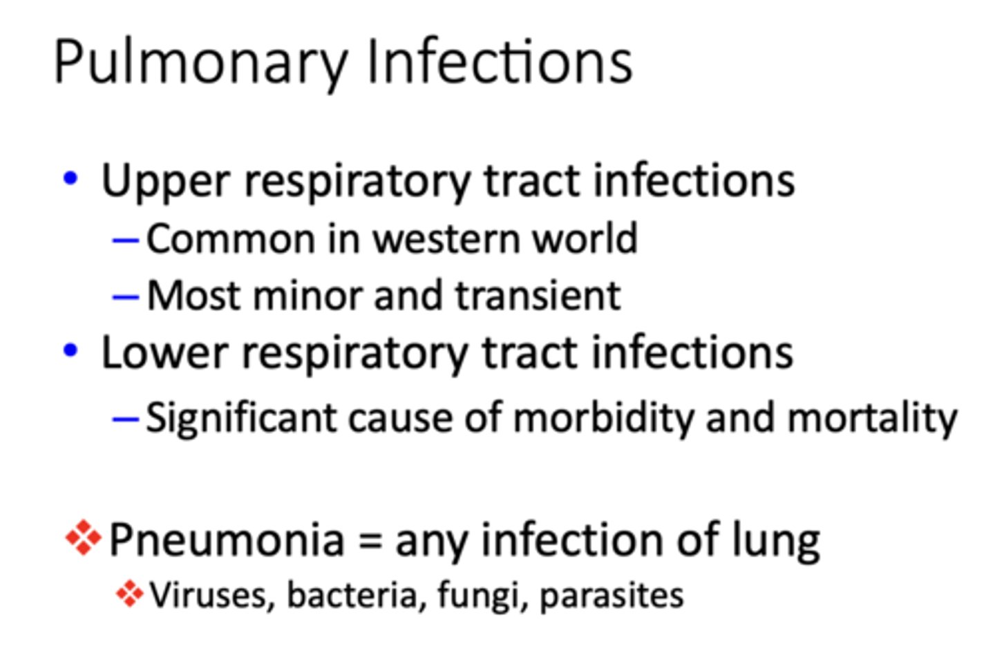 <p>Upper respiratory tract infections</p>