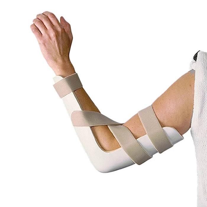 <p>positions the elbow into more flexion</p>