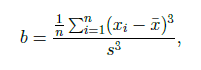 <p>pro lepší představu histogramu našich měření</p><p>ukazatel toho, do jaké míry je uspořádání nalezených hodnot symetrické kolem jejich aritmetického průměru (= míra asymetrie)</p><p>značí se b<br>b &gt; 0 =&gt; častější realizace podprůměrných hodnot, protažený pravý chvost (vlevo jsou vysoké sloupce a směrem doprava jsou menší)<br>b &lt; 0 =&gt; častější realizace nadprůměrných hodnot, protažený levý chvost (vlevo jsou malé sloupce a směrem doprava jsou velké)<br>b = 0 =&gt; symetrické </p><p>čím vyšší číslo, tím delší chvost (ocásek)</p><p>protějšek teoretické šikmosti (pomocí toho popisujeme rozdělení náhodné veličiny), symetrická rozdělení (normální, studentovo…) mají šikmost nulovou</p>
