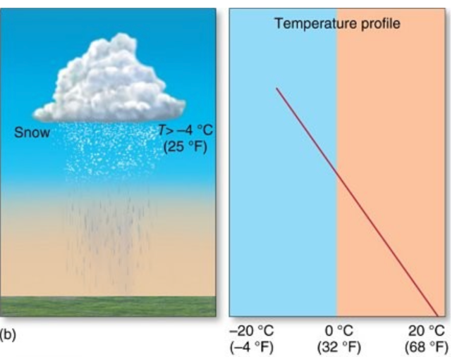 <p><span>Precipitation falling through this temperature profile will arrive to the surface as</span></p><p>sleet.</p><p>snow.</p><p>rain.</p><p>freezing rain.</p>