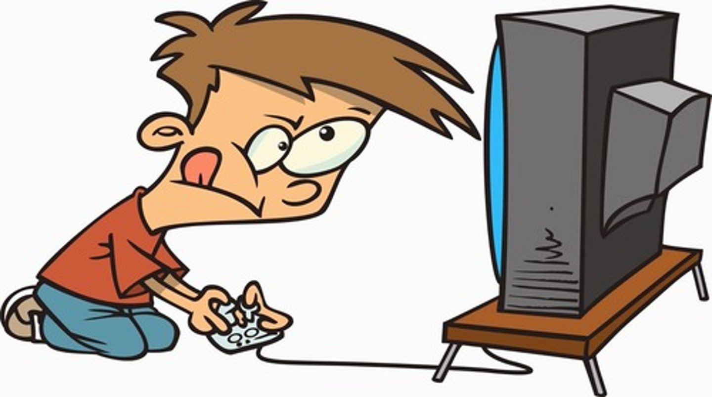 <p>to play video games</p>