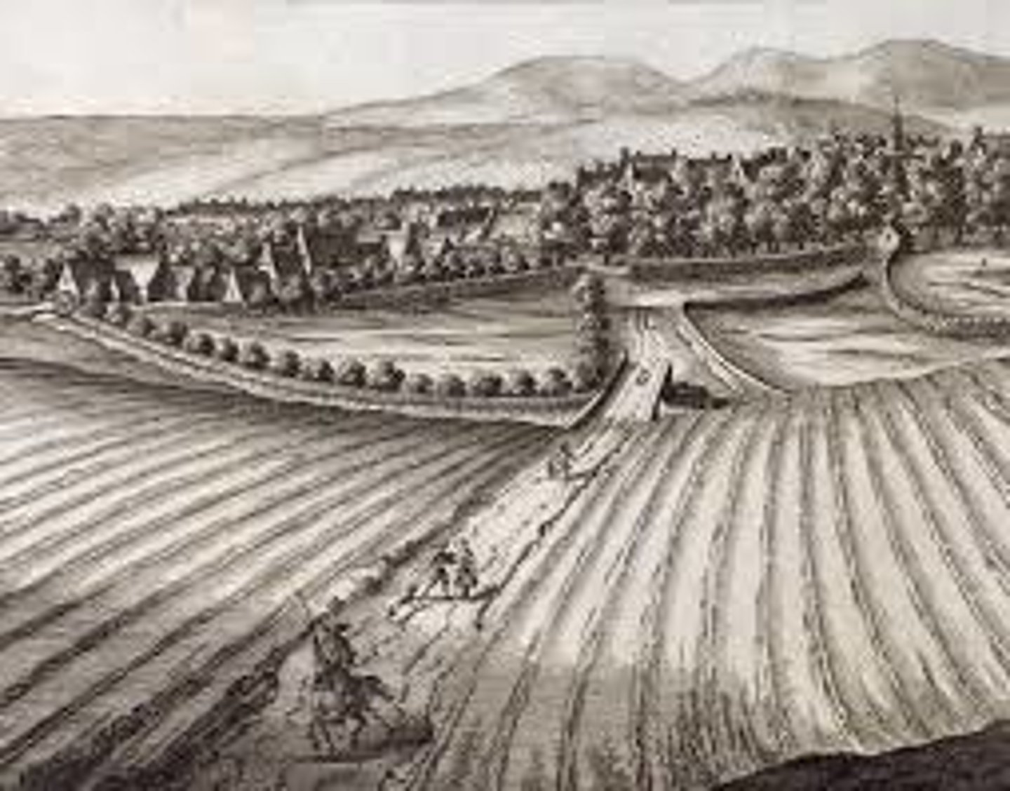 <p>The 16th and 17th-century process in which English landlords evicted small farmers and fenced in the "commons" (formerly communal farm and grazing land previously open to all). This process created a social crisis in England as thousands of landless peasants flooded into English cities looking for jobs that didn't exist, and they were denounced as rogues, vagabonds, and vagrants. This social crisis was the context that pushed many landless English men to migrate to America, often as indentured servants, in search of better opportunities.</p>