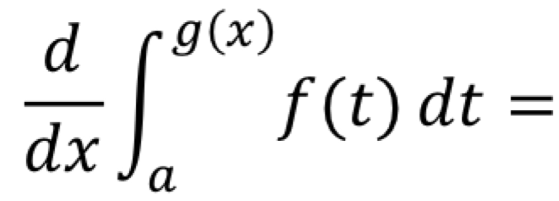 <p>The Fundamental Theorem of Calculus | If <span style="color: red">a</span> is a constant and <span style="color: yellow">f(x) </span>is a continuous function, what is the result when <em>one limit of integration is a function</em>, and we take the derivative of the integral expression?</p>