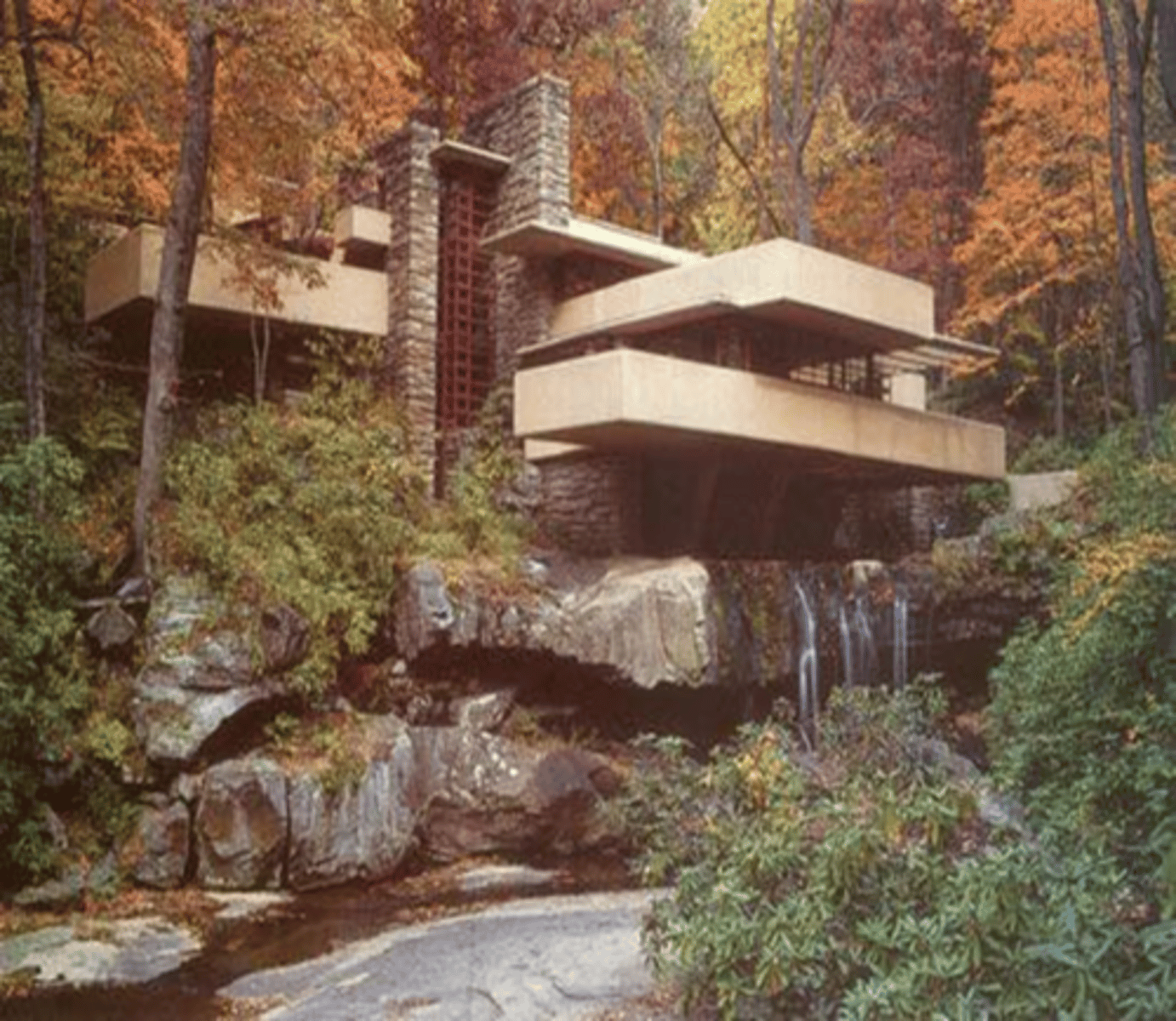 <p>Frank Lloyd Wright, Bear Run, Pennsylvania, 1936-1939</p>