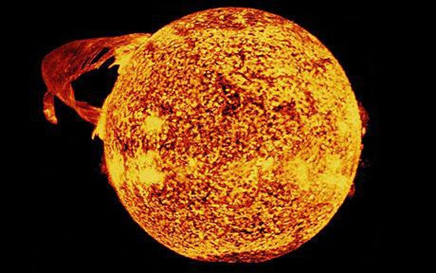 <p>loops of reddish gas that stick out</p>