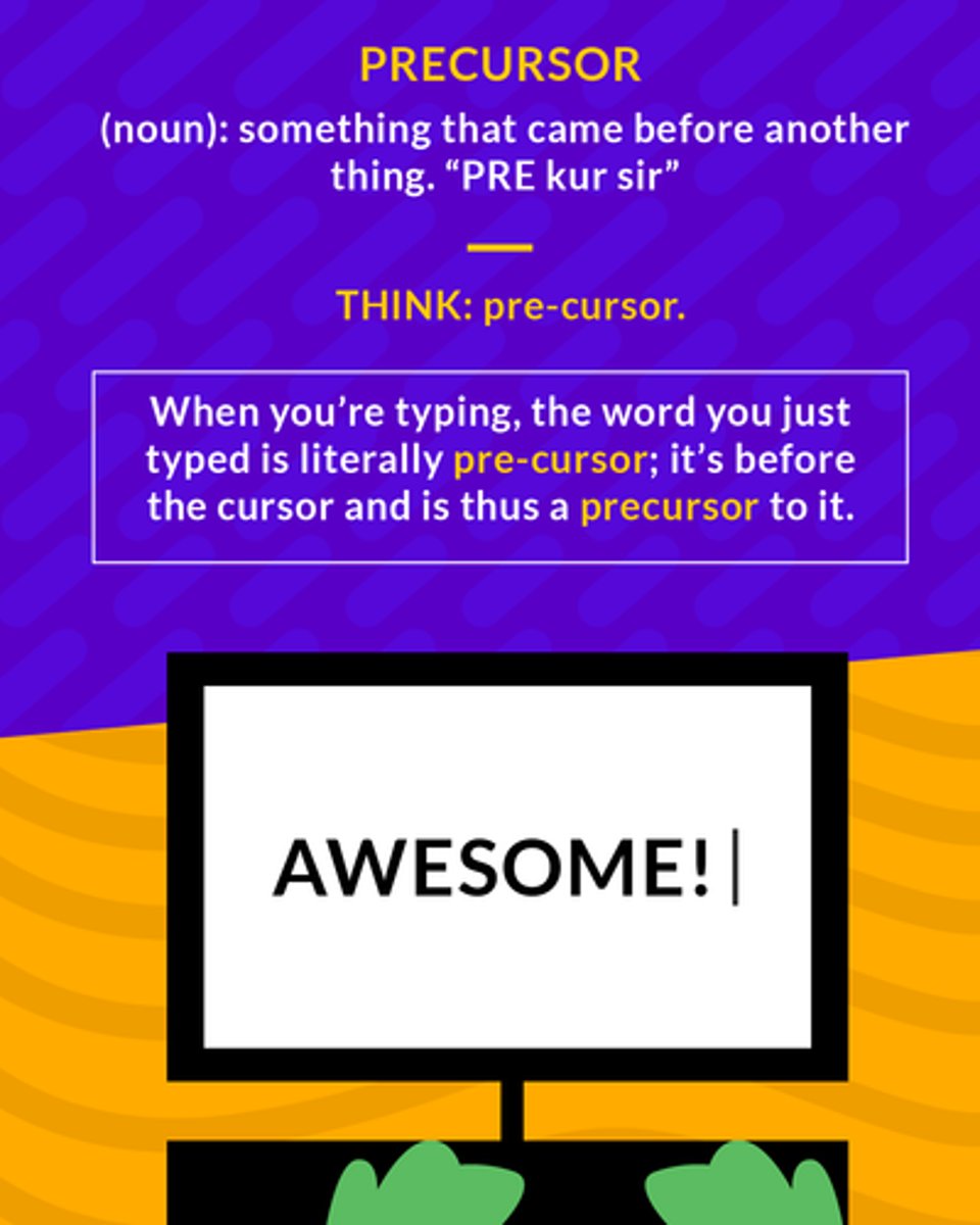 <p>that which comes before; forerunner</p>