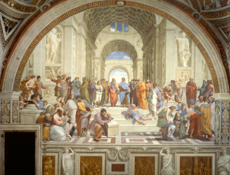 <p><span>Artists from the Renaissance period looked back on Greek and Roman philosophy. How does this painting illustrate this idea?</span></p>