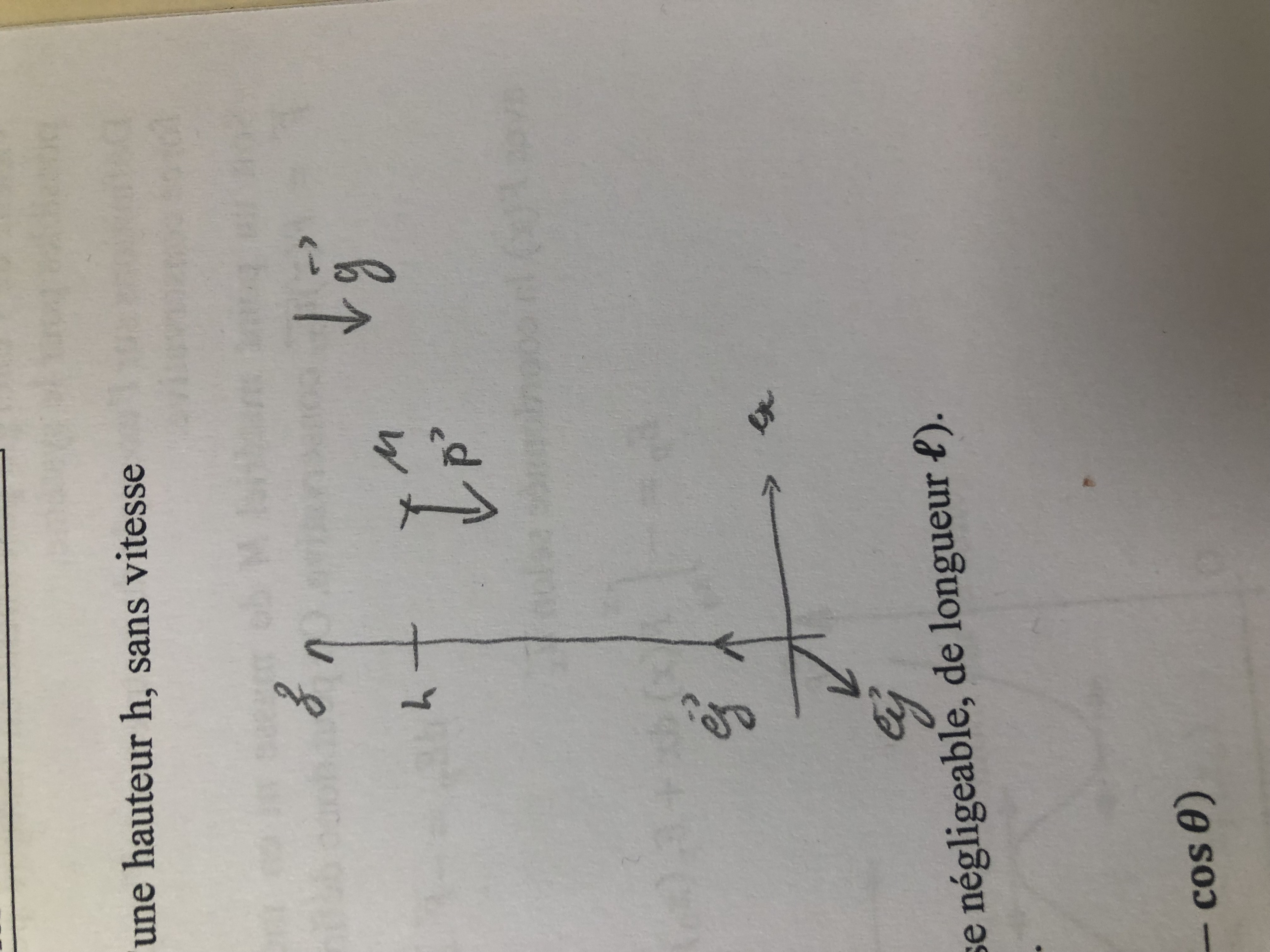<p>Determiner vb avec th energie meca. Le système n’est soumis qu’à son poids </p>
