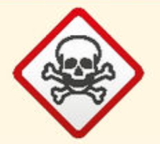 <p>Substances with this symbol may cause serious harm or death if inhaled, swallowed or touched</p>