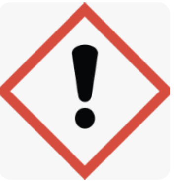 <p><span>A chemical symbol indicating a substance that can cause skin/eye irritation, respiratory irritation, or drowsiness/dizziness (narcotic effects)</span></p>