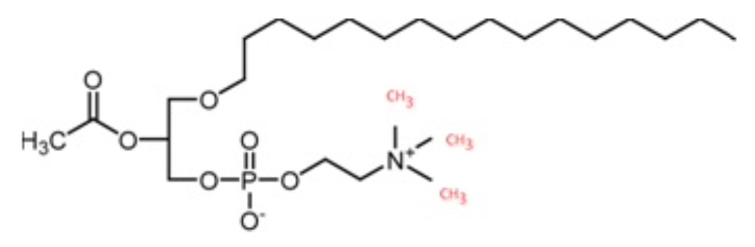 <p>Platelet-activating factor [PAF] plays a role in allergic and inflammatory responses, as well as toxic shock syndrome. The structure of PAF is shown below__.__ <u><strong>How does it match/differ f</strong></u><strong>rom the structure of the commonly referred phospholipids</strong>?</p>