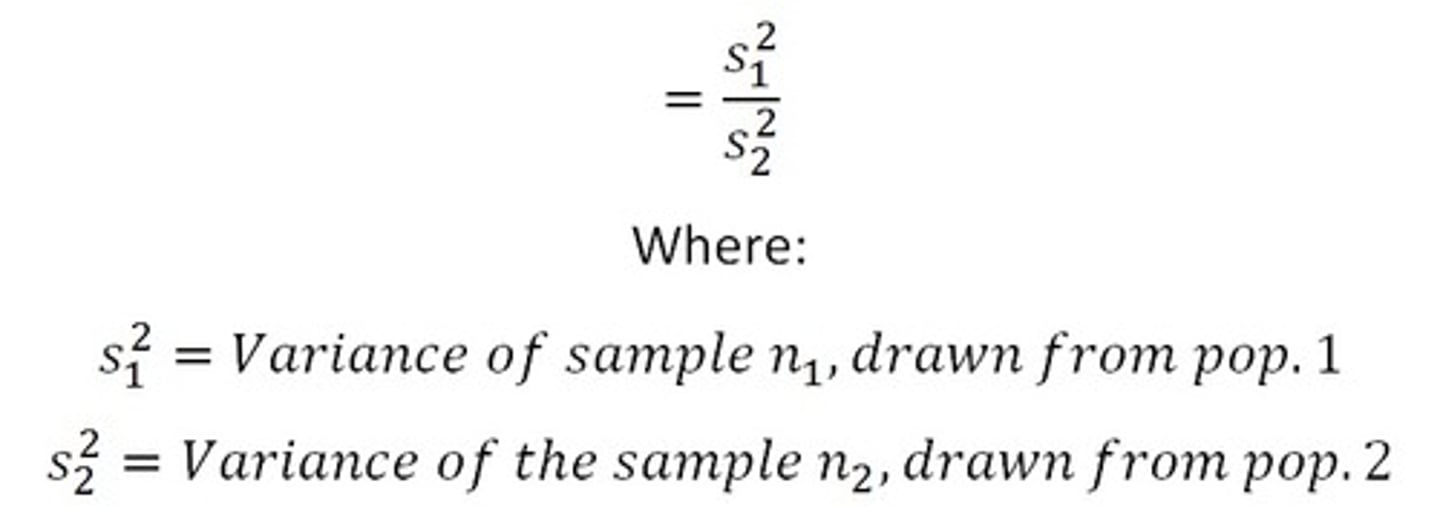 <p>Used when "x" is a discrete variable (categorical data).</p><p>Compares variances between groups to test the hypothesis.</p>