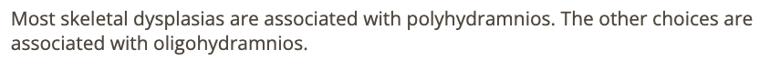 <p>a) skeletal dysplasia </p>