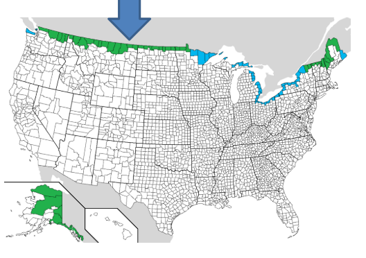 <p>A boundary that was established before the area became populated and before cultural distinctions began to appear. Ex. <span>The boundary between the United States and Canada</span></p>