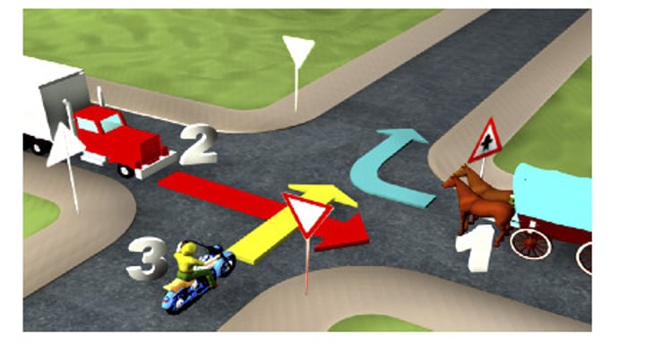 <p>b. After vehicles 1 and 2.</p>