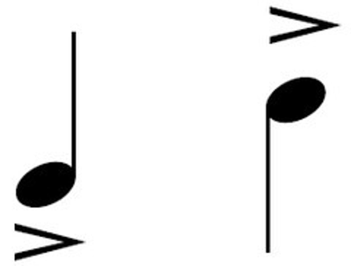 <p>An emphasis on a particular note</p>