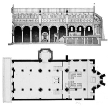 <p>Simple Early Christian basilica</p><p>plan</p><p>• Single pair of aisles flank the</p><p>nave with clerestory windows</p><p>commons.wikimedia</p><p></p>