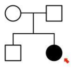 <p>A normal trait (from chromosome 1-22) that is recessive</p>