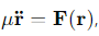 <p>F(r) = the central force acting between the two particles.</p>