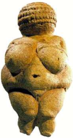<ul><li><p>tiny so that they can carry her (nomadic)</p></li></ul><p>Venus of Willendorf</p><p>shows fertility</p><p>they don’t know how pregnancy words so in their eyes pregnancy is magical</p>