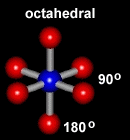 <p>octahedral, 90, 180, sp3d2</p>