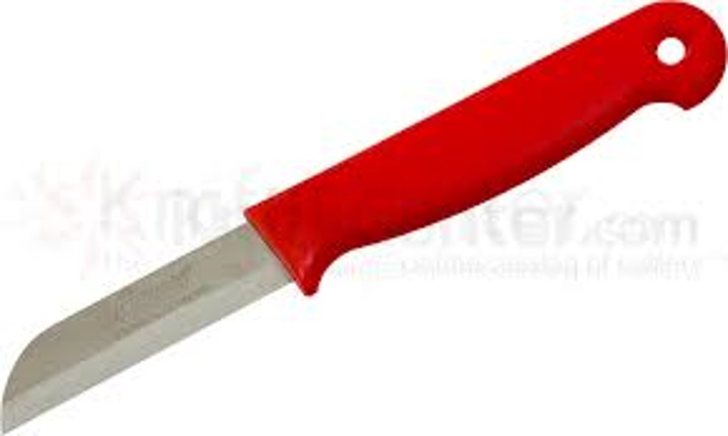 <p>used to cut stems</p>