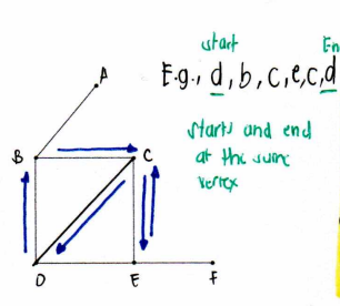 <p>a walk where the<strong> beginning and ending vertex are the same</strong></p>
