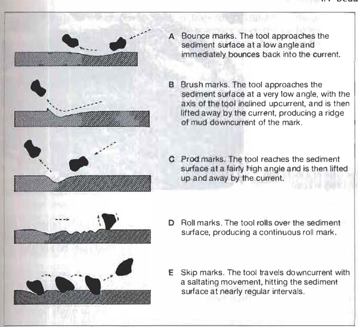<p>Name the tool marks.</p>