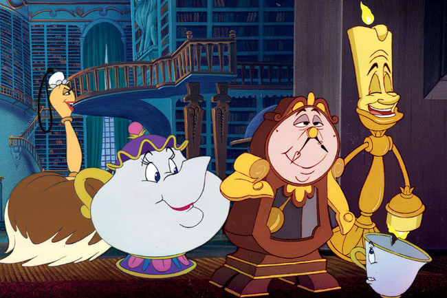 To **anthropomorphize** is to apply human traits or qualities to a non-human thing such as objects, animals, or the weather. But unlike personification, in which this is done through figurative description, anthropomorphism is literal: a sun with a smiling face, for example, or talking dogs in a cartoon.
