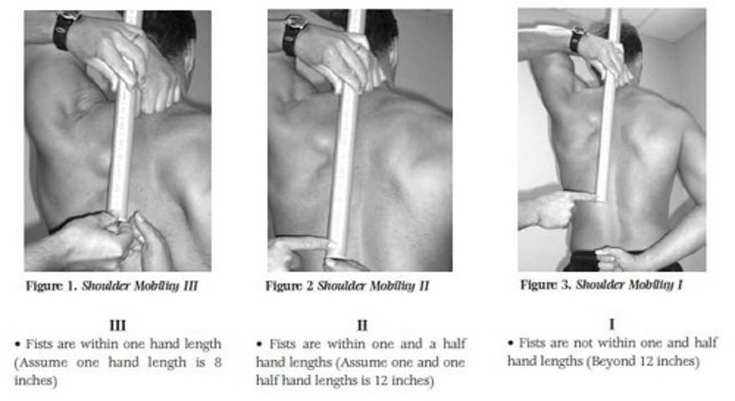 <p>To assess the range of motion and stability of the shoulder joint.</p>