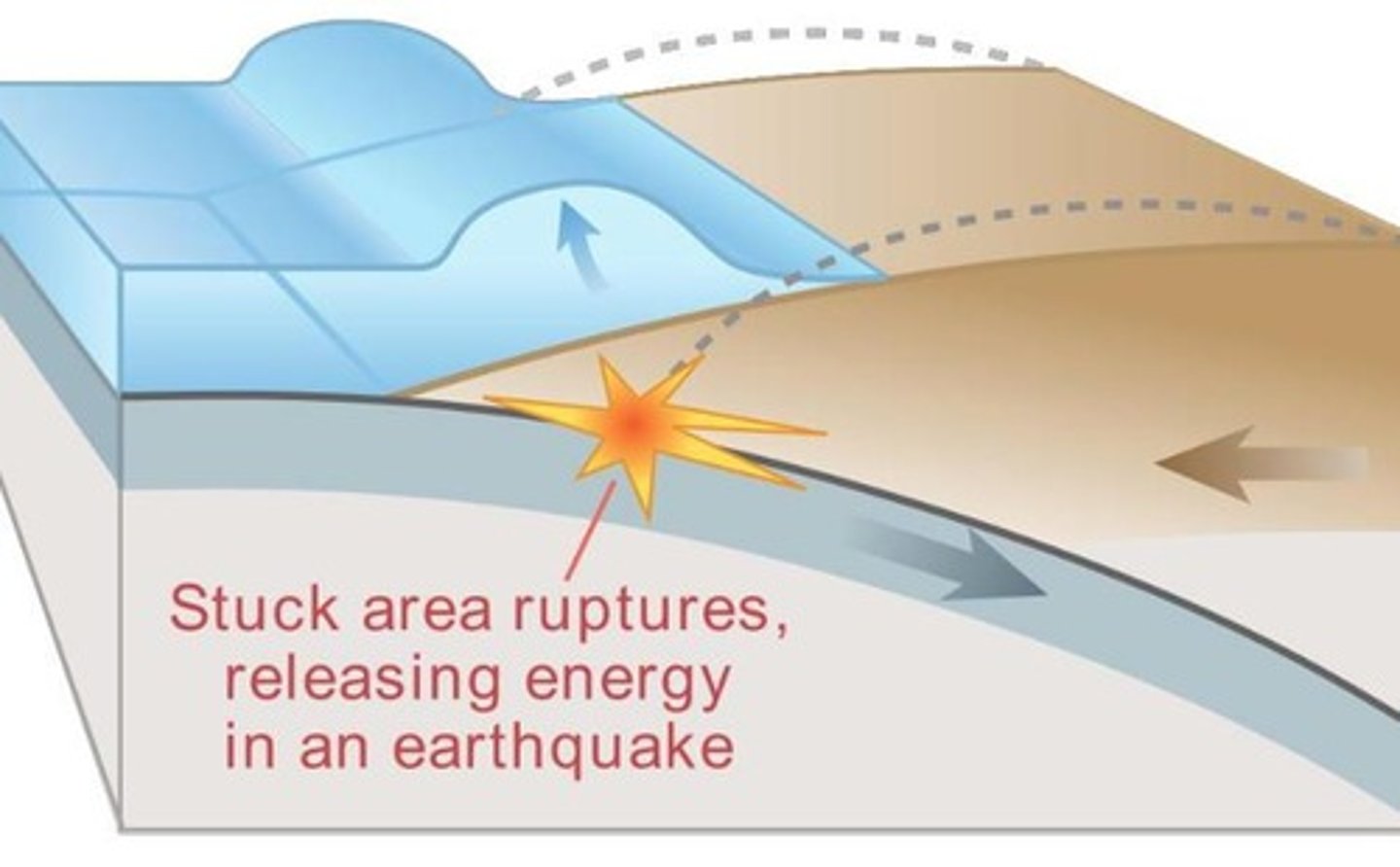 <p>Sudden release of stress causing crust movement.</p>