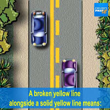 <p><span>A broken yellow line alongside a solid yellow line means</span></p>