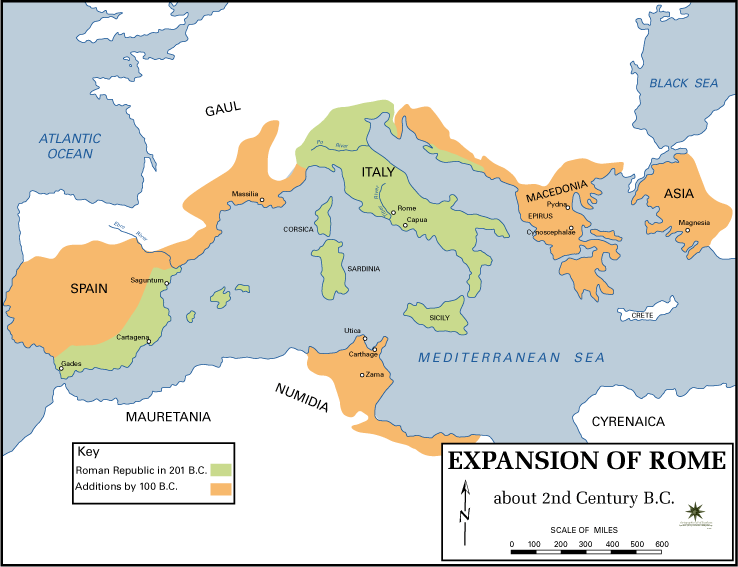 <ul><li><p>Increase in Roman territory</p><ul><li><p>Complete control over Western Mediterranean</p></li></ul></li><li><p>Expanded trade and wealth for Rome</p></li><li><p>Increase in slaves in Roman world</p></li><li><p>Destruction of Carthage</p></li></ul>