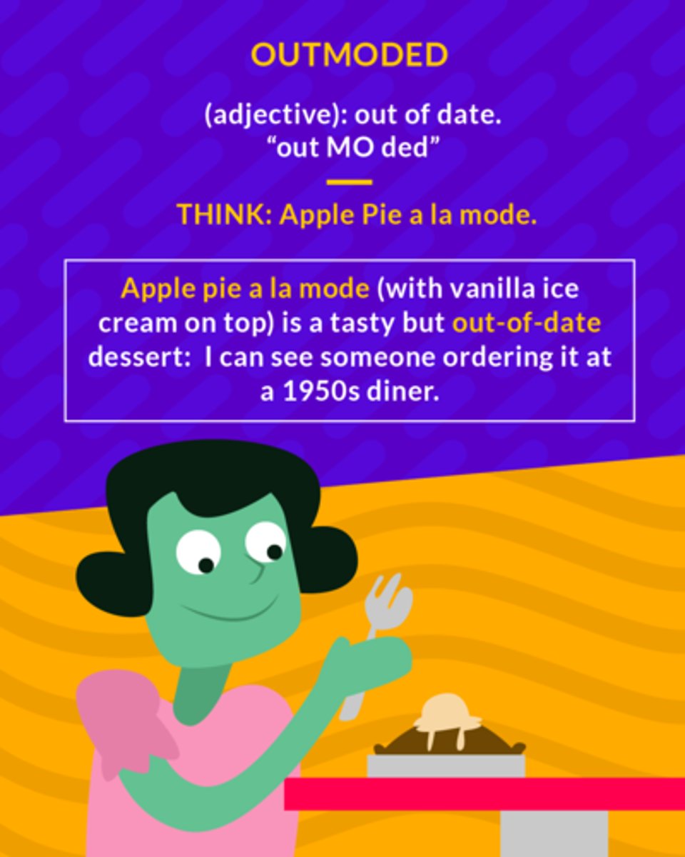 <p>no longer needed or fashionable</p><p>(adj.) out of date</p>