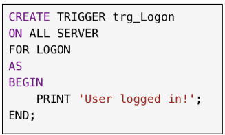 <p>Execute in response to a <mark data-color="yellow">LOGON</mark> event.</p>