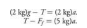 <p>(a)acceleration is 1.4 m/s2</p><p>(b) tension is 17 N</p>