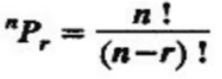 <p>calculates the # of permutations</p>