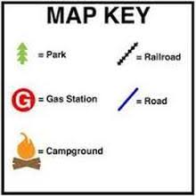 <p>Map key/legend</p>