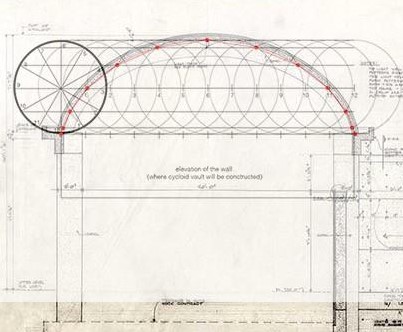 <p>A cycloid vault created by Louis Khan.</p>