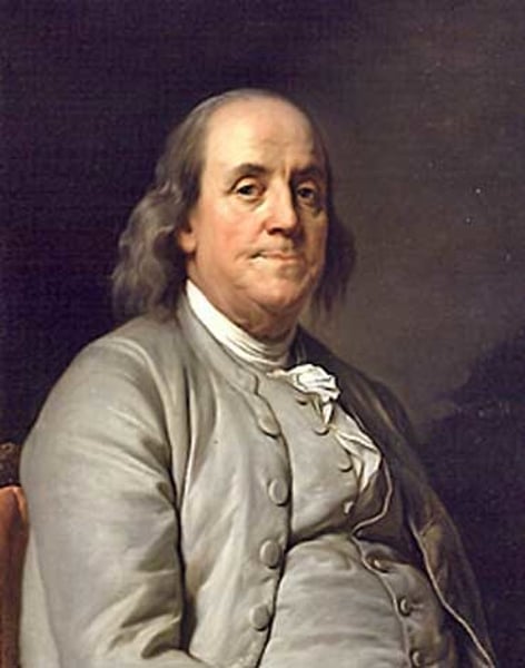 <p>-Diplomat and founding father<br>-Helped write the Declaration of Independence<br>-Got France's support in the American Revolution</p>