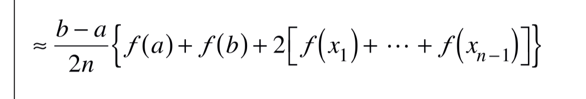 <p>Trapezoidal Rule</p>