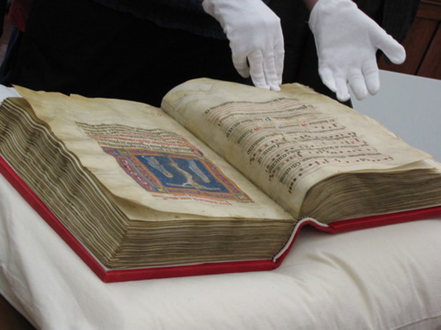 <p>an ancient manuscript text in book form.</p>
