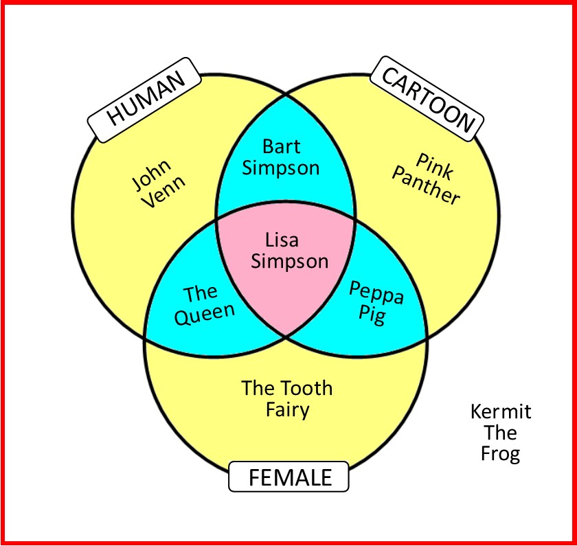 <p><span>visual tool using overlapping circles to show the logical relationships between sets of data</span></p>