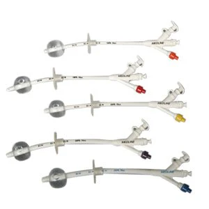 <p>Medical supplies used for performing gastrostomy procedures, including tubes for feeding and care equipment for patients with feeding difficulties. </p>