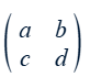 <p>Determinant of a 2×2 matrix</p>