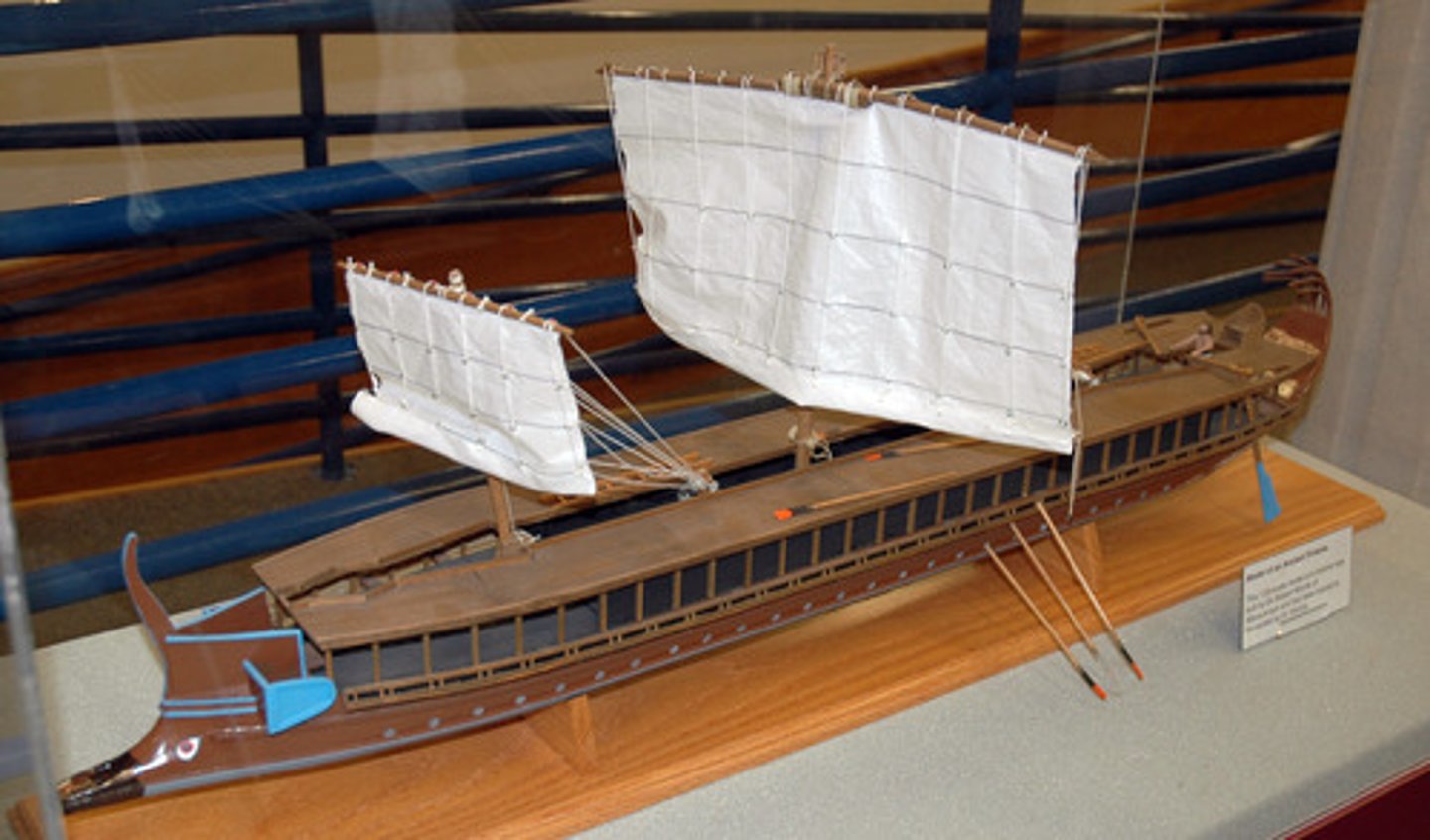 <p>Greek ships built specifically for ramming enemy ships.</p>