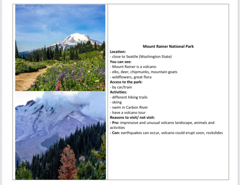 <p><span>Mount Rainer National Park</span></p>